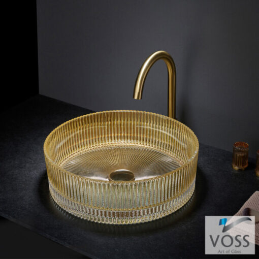 Νιπτήρας Γυάλινος RING-S Φ40εκ. VL1040-200 VOSS GLASS GOLD (10 Άτοκες Δόσεις)